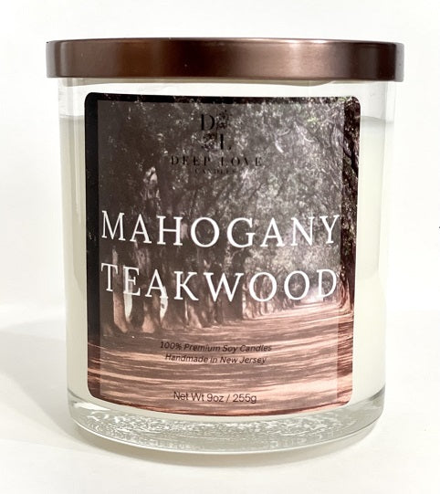Teakwood Mahogany- Handmade Soy Candle 8 oz – Sand & Sea by Ashley