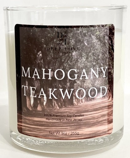 Mahogany Teakwood - 9oz Double Wick Soy Candle
